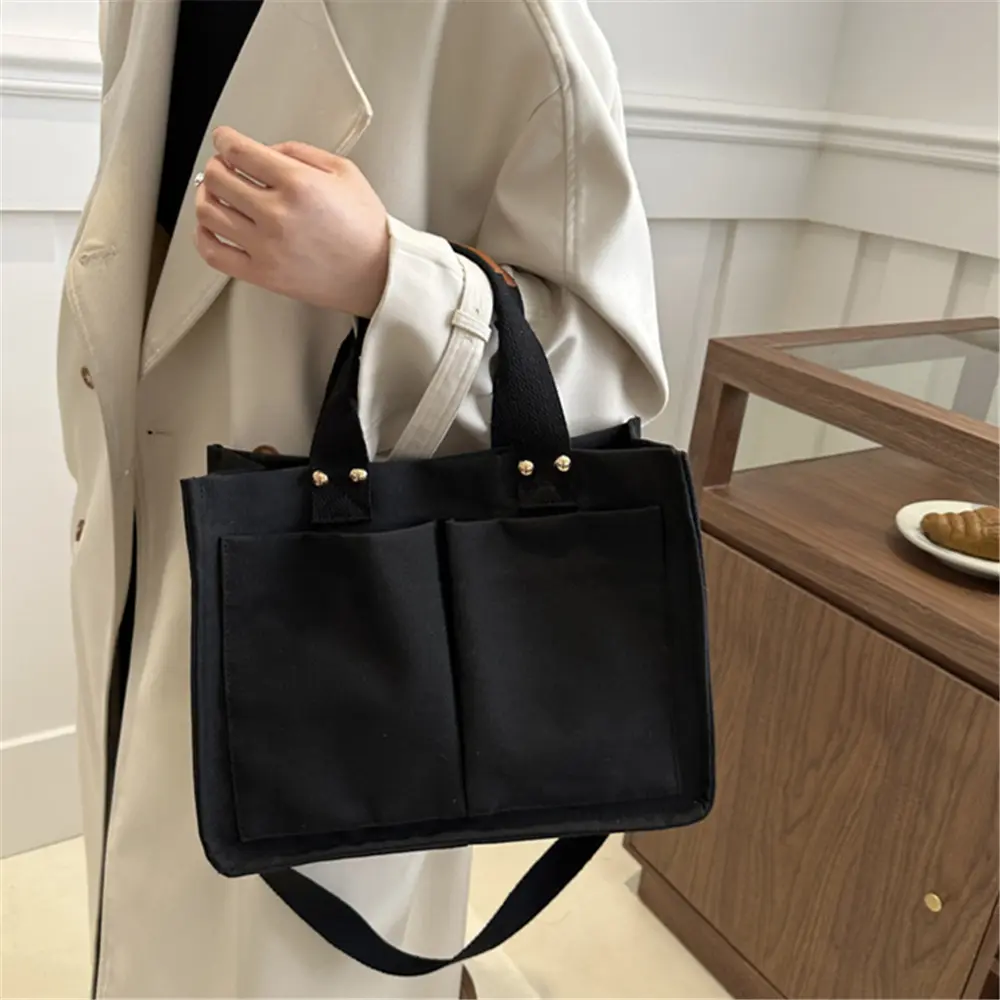 Large Canvas Tote Bag for Women,Womens Laptop Work Book Bags Crossbody Purse Handbag Shoulder Travel Messenger Gym Totes