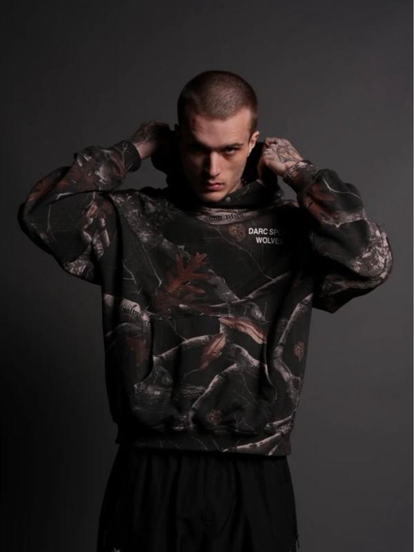DARCSPORT WOLVES "PIERCE" HOODIE IN DARC BROWN WOODLAND CAMO