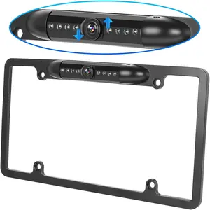 License Plate Backup Camera HD Night Vision Rear View Camera With 8 LEDs 170° Viewing Angle Waterproof Backup Rear Camera For Cars