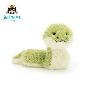 Little Snake Plush Jellycat Soft Stuffed Animal with Gift Bag – Cute Green Reptile Plush Toy, Kawaii Snake Doll, Baby Shower Gift, Kids Toy, Nursery Decor, Plush Collector Gift, US Stock