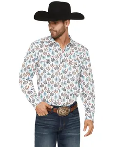 Rank 45 Men's 45&Reg; Told You So Paisley Print Long Sleeve Snap Performance - Rmsp26w22-Iv