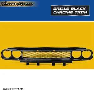 Front Bumper Upper Grille Grill Trim Molding Fit For 2008-2014 Dodge Challenger