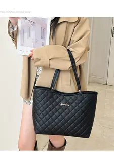 Versatile Trendy Rhombus Tote Bag, Large Capacity Casual Shoulder Bag, Stylish Daily Use Handbag, Perfect for All Occasions