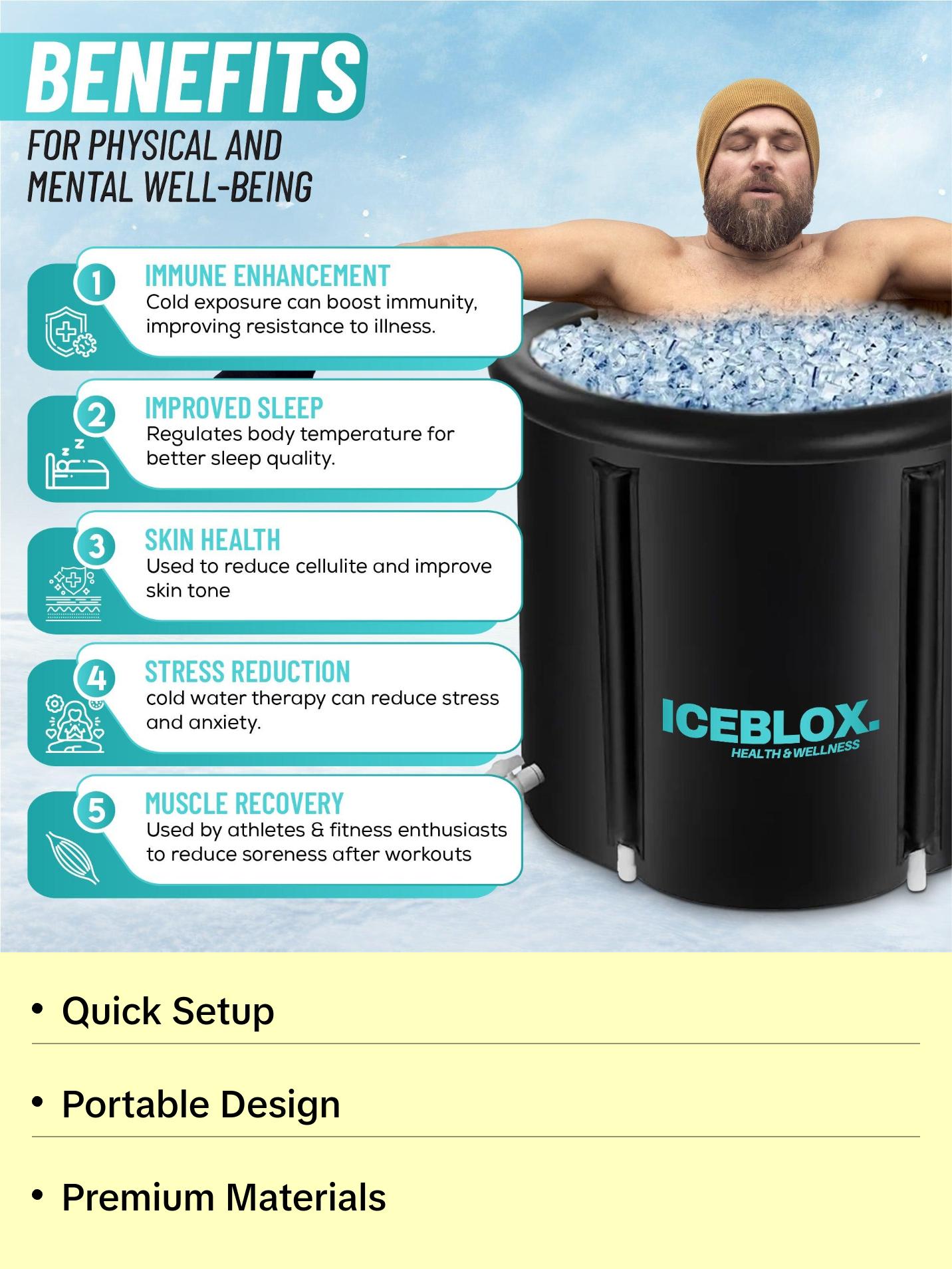 ICEBLOX Portable Ice Bath Tub for Ultimate Recovery