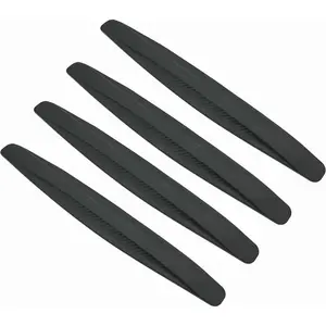4 Pack Car Bumper Guard, Universal Rubber Protector for SUV - Front/Rear Anti Collision & Scratch Guard Strip (Black)
