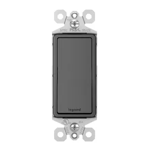 Legrand TM870BK - radiant Single-Pole Rocker Light Switch, 15-Amp, 120V, Black