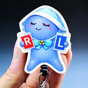 Viral Trend Glove  Badge Reel, Cute Xray Glove Funny Badge Clip, Badge Holder for Radiology and Xray Techs