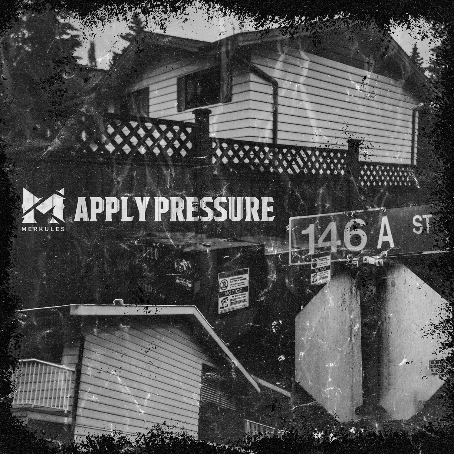 Merkules - Apply Pressure  (Clear w/ black splatter)  [VINYL RECORD - LP]