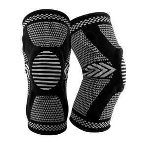 Knee support brace with side stabilizers and patella gel pad, providing maximum knee pain support, rapid recovery, and sports protection for both men and women. elbow pads tandem