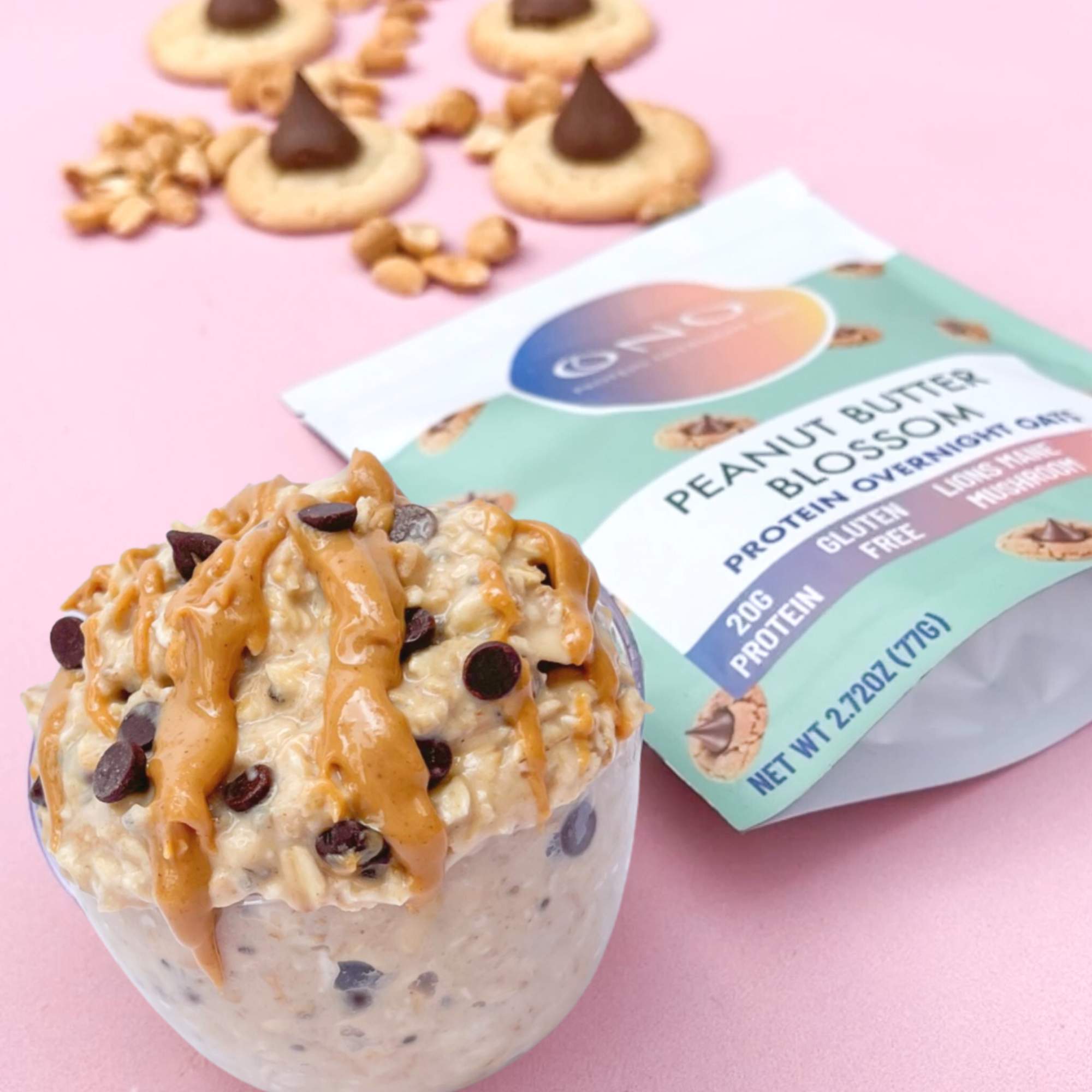 ONO Protein Overnight Oats Peanut Butter Chocolate Bundle - Includes 20g Protein, Gluten Free, Low Sugar, Just add milk