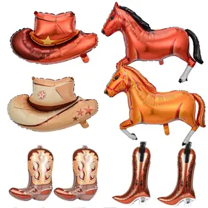 8Pack Horse Balloon Aluminum Foil Inflatable Horse Party Decoration Western Themed Balloons for Cowboy Birthday Shower - Tools & Hardware.