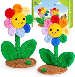 CROCHETTA Beginner-Friendly Multicolor Floral Amigurumi Kit Includes Detailed Video Tutorial A Heartfelt Gift Stress Relieving Craft