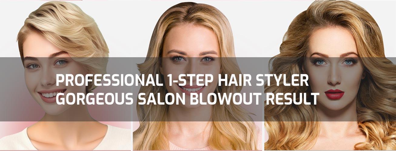 Hair Blow Dryer Brush - Blowout Hot Air Brush, One Step Volumizer, Upgraded Oval Barrel Roller Curling Styler, 3X Faster Drying, Straightener Curling in One