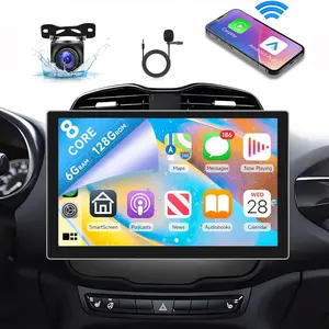 13 inch [8-Core 6+128G] Android Car Stereo for 【Jeep Renegade 2015-2020】 Wireless Carplay Android Auto 2K Touchscreen Bluetooth 5.4 GPS DSP EQ UI FM/RDS WiFi SWC + AHD Backup Camera Radio
