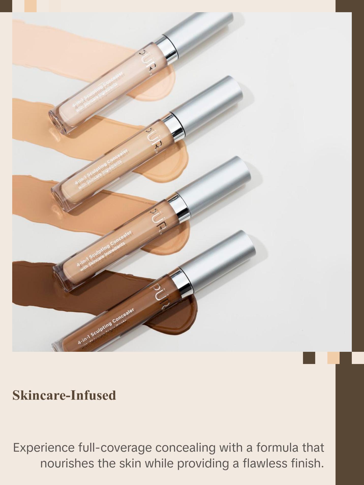 PUR Quick Fix Set – Concealer, Foundation Brush & Creamy Multitasking Tint for Instant Radiance Makeup