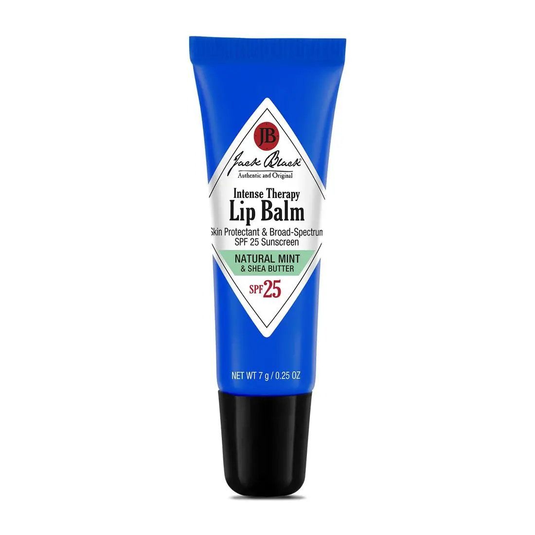 Jack Black Intense Therapy Lip Balm SPF 25 Natural Mint .25 oz Moisturizing Lip Care Shea