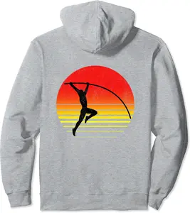 POLE VAULT - Retro Look - Fun Pole Vaulting - DESIGN ON BACK Pullover Hoodie - Laronstu Shop 78B0BFYKTN5W