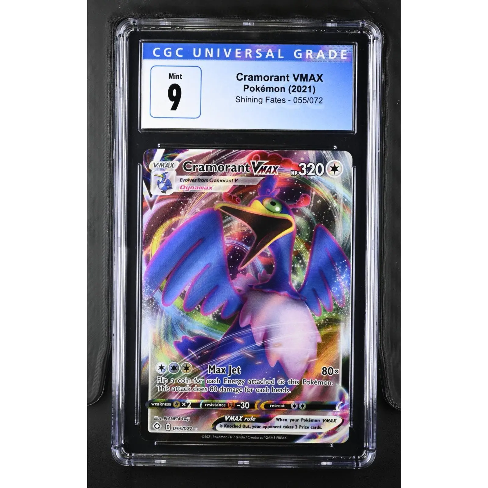 Pokemon 2021 Shining Fates Cramorant VMAX #055/072 CGC 9
