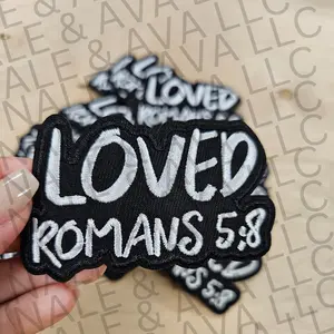Loved Romans 5:8 Hat Patch (3 Patches)