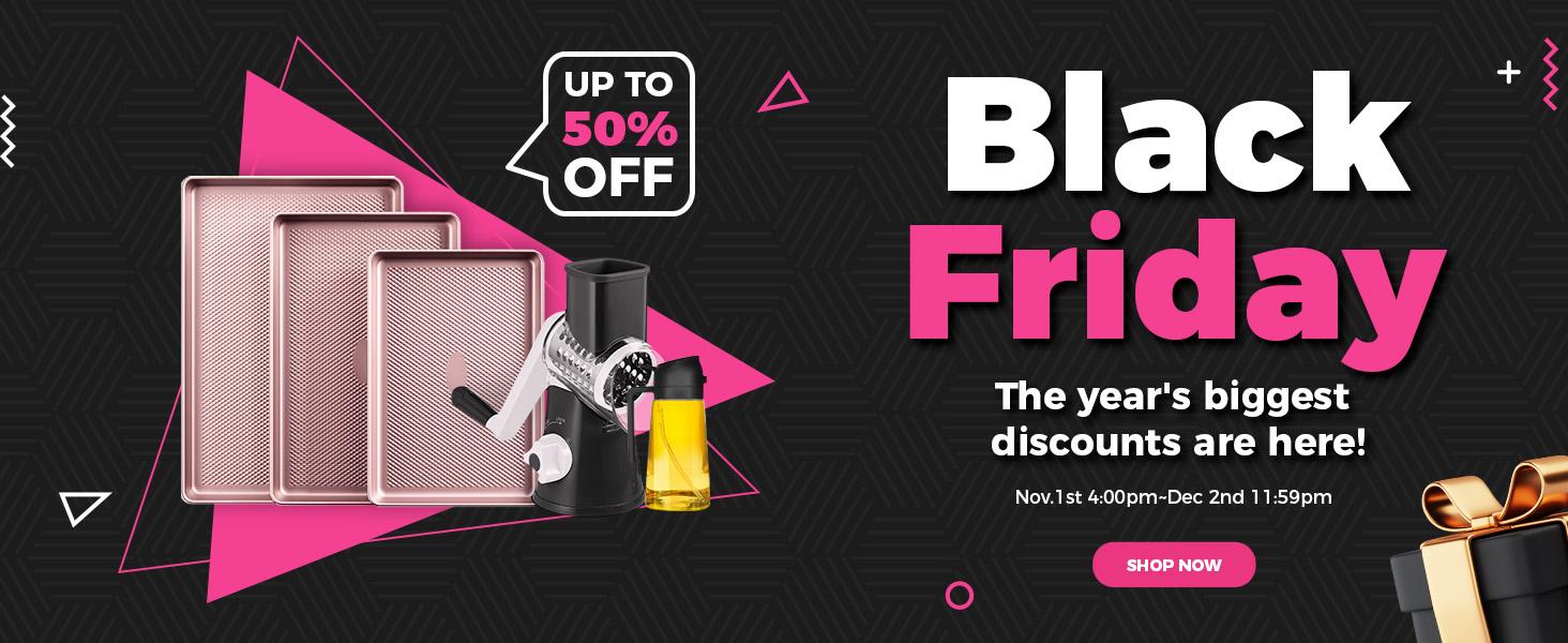 [Official] 2-PACK Dark Grey HONGBAKE 3pc Diamond-Texture Baking Sheet Pan Set, Teflon-Free Cookie Sheet Bakeware, Christmas Gift Ideas, Cookware Set