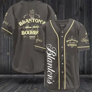 Brown Blanton's Whiskey Baseball Jersey Baseball Jersey Shirt Couple Jersey Gift For Him Gift For Her