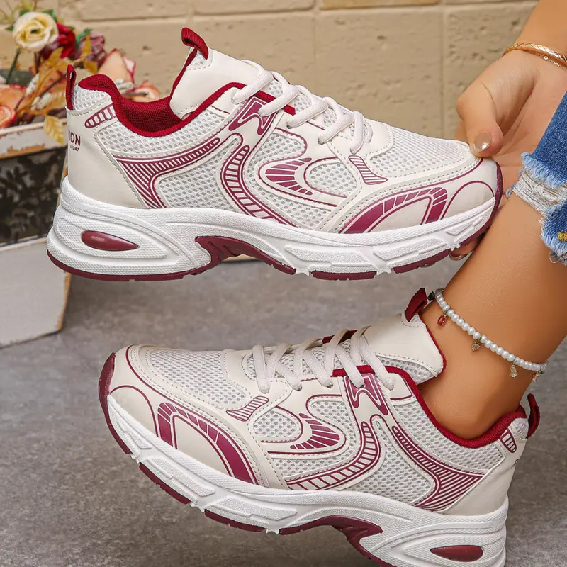 Women's Wedge Sport Casual Tennis Shoes, Outdoor Sneakers, Thick Soled Sneakers, Thick Sole Anti-Slip, Lightweight Breathable, Height Boost Sneakers, Outdoor Sports Wear, Sporty Sneaker