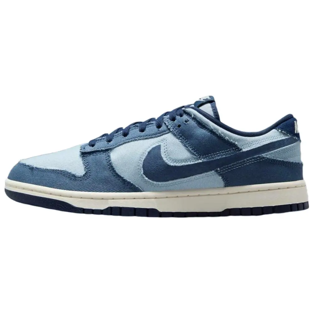 Nike Dunk Low Light Armory Blue Denim Durable Non-slip Skate Shoes Men's HF3141-400