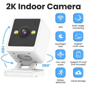 Fycloud Q26 2.4GHz WiFi Plug-in Smart Security Camera Magnetic Ultra HD Night Vision Motion Detection Alert Push APP Remote View TF Card Cloud Storage AP Hotspot No Network One-Way Audio For Home Shop Office Warehouse