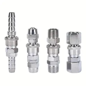 Air Hose Compressor Fitting Quick Coupler Connector 1/4" Release Socket Air Gun Coupling High Pressure Quick Connector, Pneumatic Air Compressor, Air Pump Hose, PU Air Pipe Tool