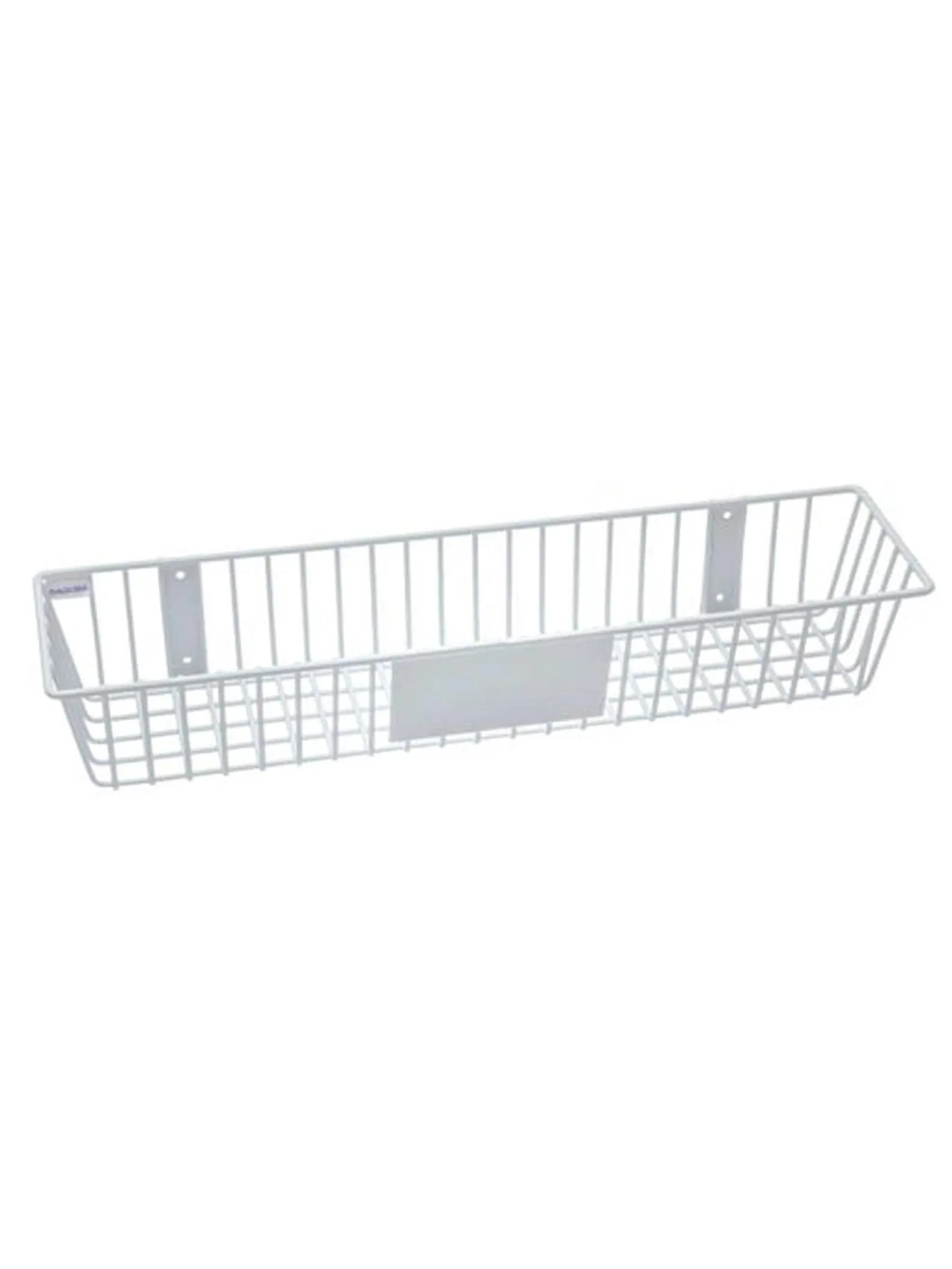 White Wire Storage Basket Organiser - 24 l x 6 w x 4 h, Ideal for Storing Hair Nets, Arm Protectors, Beard Covers