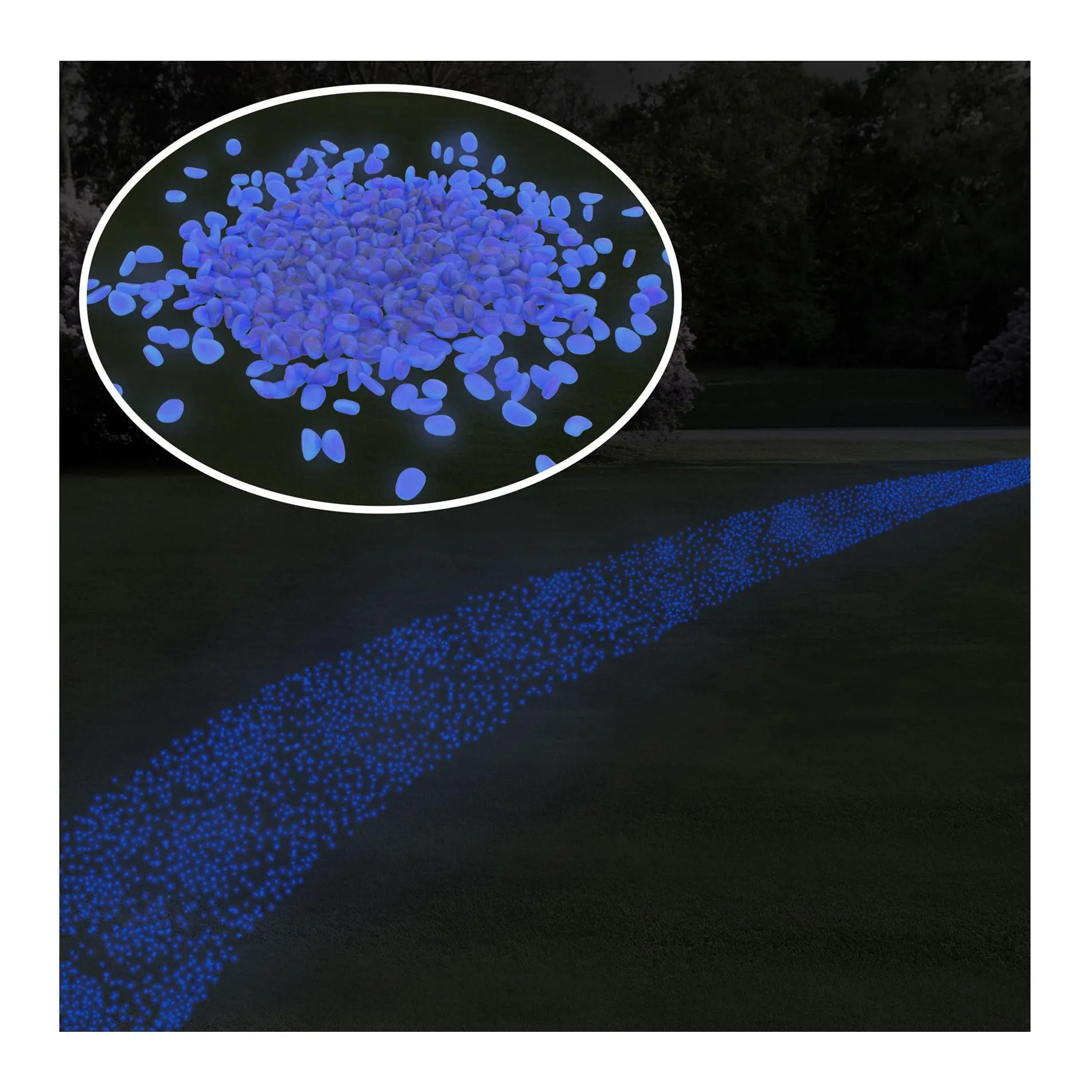 Pure Garden 500 Glow in the Dark Solar PathwayPebbles Pure Garden 500 Glow in the Dark Solar PathwayPebbles