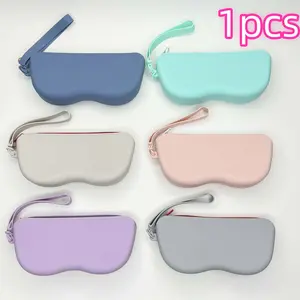 Portable Silicone Eyeglasses Case, Sunglasses Storage Bag, Classic Style, Durable & Lightweight Design, Perfect Gift Idea