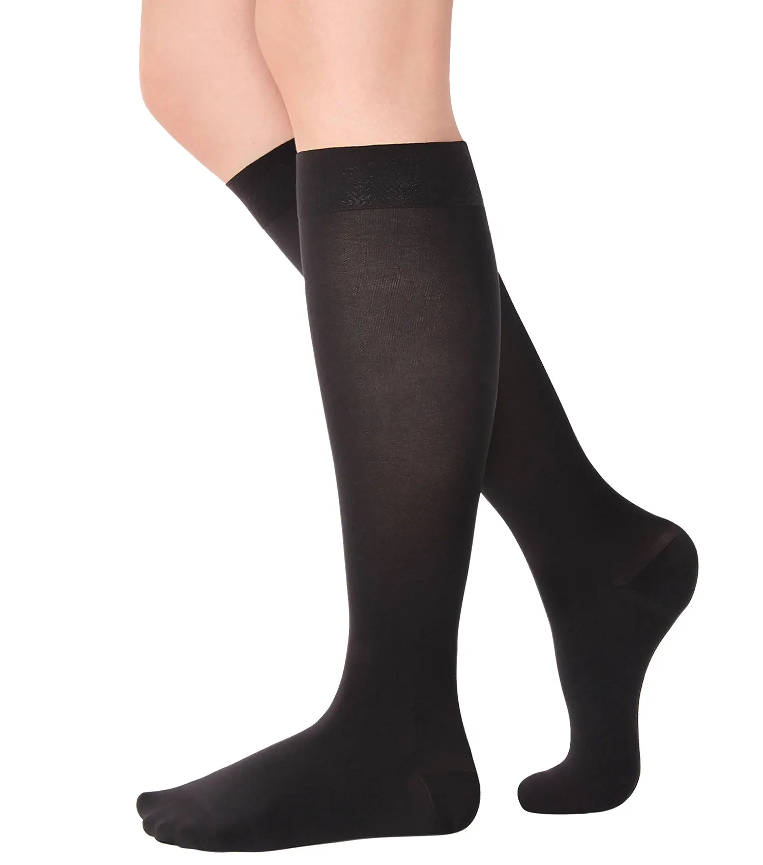 15-20 mmHg Compression Socks Knee-High, Closed Toe