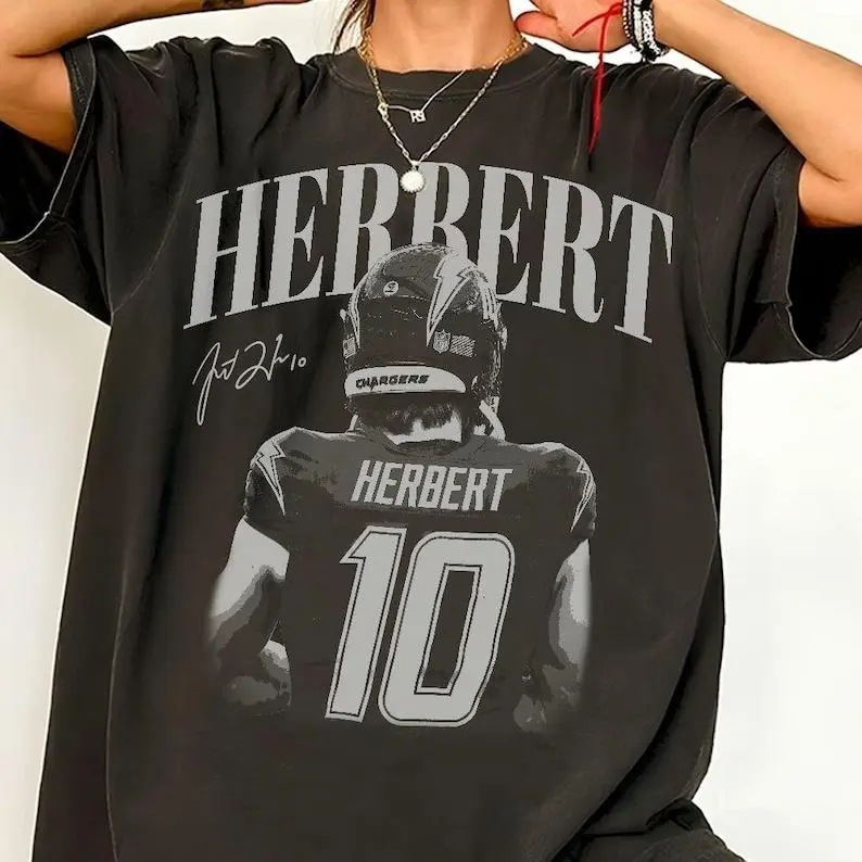Comfort Colors Justin Herbert Los Angeles Football Vintage T-Shirt, Justin Herbert T-Shirt, Unisex Gifts For Football Fan