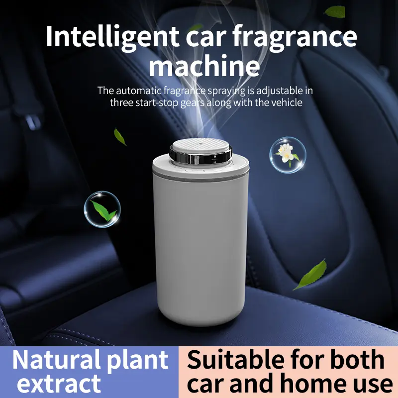 Viral Portable Car Cup Holder Essential Oil Diffuser | 2-in-1 Smart Rechargeable Air Freshener for Auto Office Home | 3 Modes Nano Mist Odor Eliminator | Aluminum Alloy Aesthetic Room Decor | Baby Safe Luxury Perfume Accessories Must Have, Accessories For