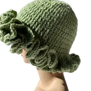 Sage Ruffle beanie