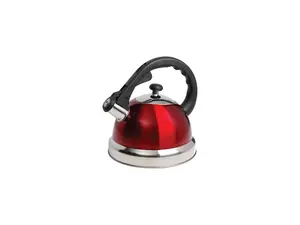 MR. COFFEE 108074.01 Claredale 2.2-Quart Stainless Steel Whistling Tea Kettle, Red MR. COFFEE 108074.01 Claredale 2.2-Quart Stainless Steel Whistling Tea Kettle, Red