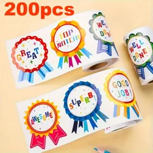 200 Praise Student Encouragement Stickers, High Adhesive Stickers, Sticky Labels, Teacher Reward Labels, School Classroom Incentives, Perfect for Schools and Classrooms