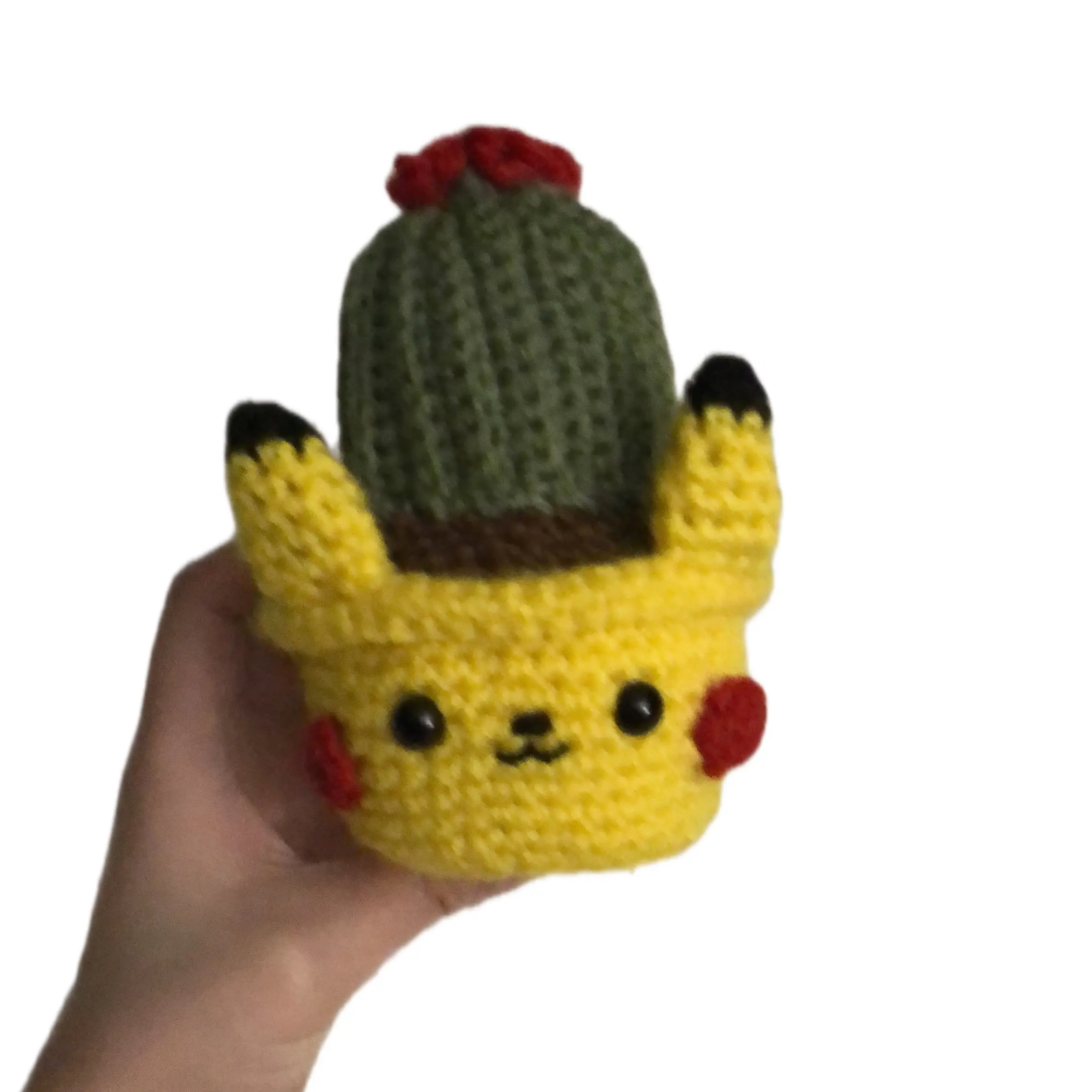 Pikachu Pokémon Amigarumi Desk Pet Cactus