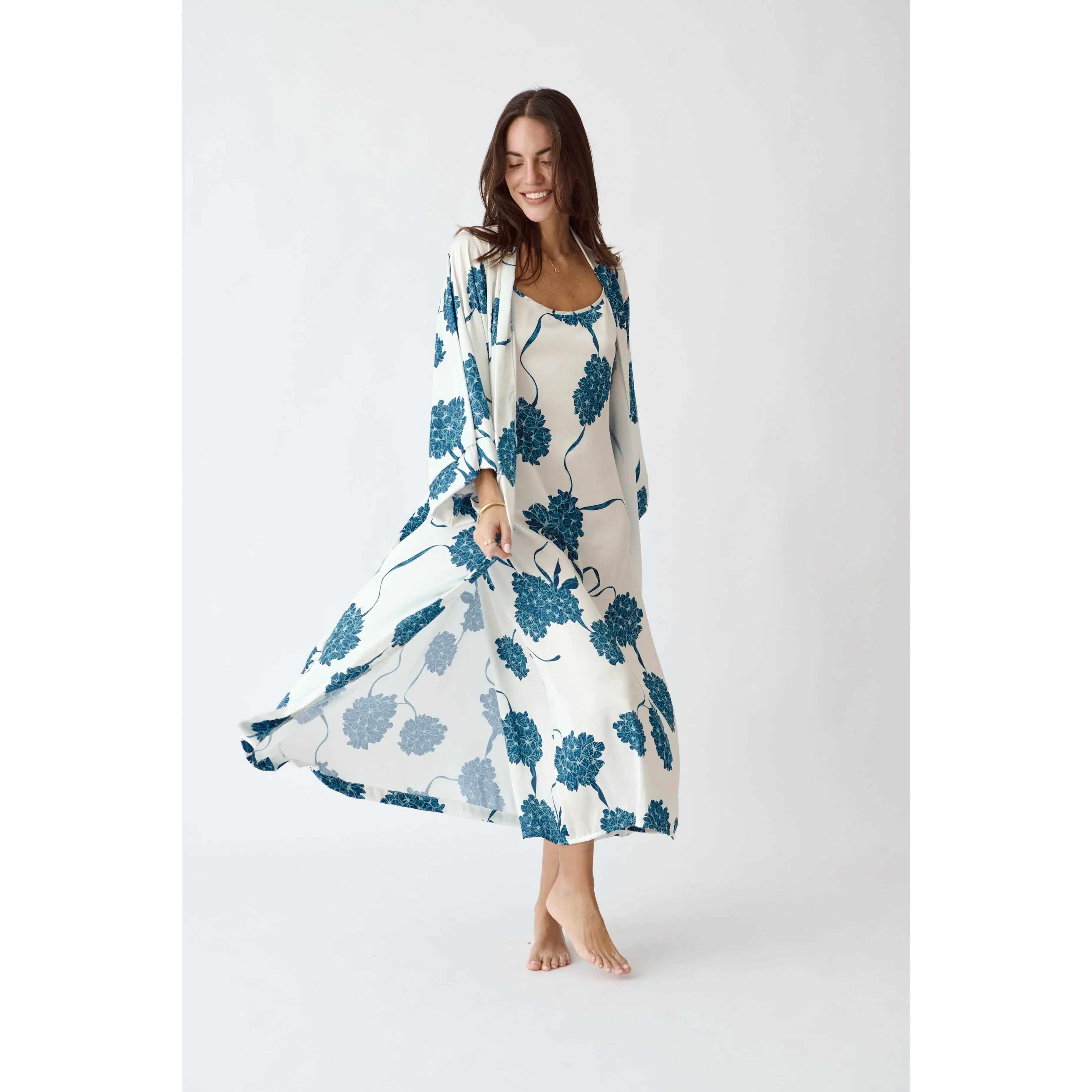 Washable Silk Kimono - Blossom