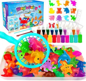 【Deals For You Days】Magic Water Elf Toy Kit – Squishies for Kids, 20 Gels & Molds, Magic Gel Water Pets Sensory DIY Craft Kit, Party Favors & Gifts for Kids Ages 3+