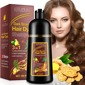 Sefudun 3-In-1 Hair Dye Shampoo 500ML, Nourishing & Conditioning Formula, for Men & Women, Salon Quality at Home Use, Haircare