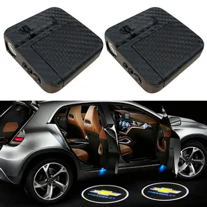 2Pcs Car Door Welcome Light, Car Logo Projector Light, HD Projector Lamp Accessories For Chevrole Nissan Honda Ford, Universal Car Accessories for All Vehicles, Car Door Lights