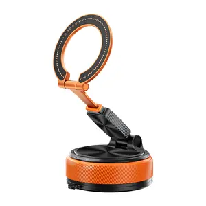 2-in-1 Detachable Magnetic Phone Holder, Plugable Removable Design, 360° Rotatable Suction Cup Phone Mount, Hands-Free Stand for Car Desk Kitchen Bathroom, Compatible with iPhone Android All Smartphones