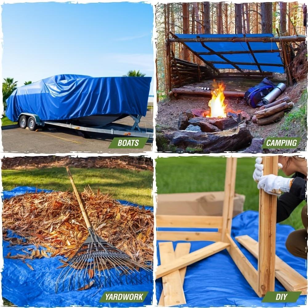 All-Season Waterproof Tarpaulin with High-density Thickened Material, Reinforced Corners, And Double-sided Waterproofing. Offers Excellent Sun Protection, Tear Resistance, And Durability. Perfect for Outdoor, Vehicle, And Cargo Cover Needs