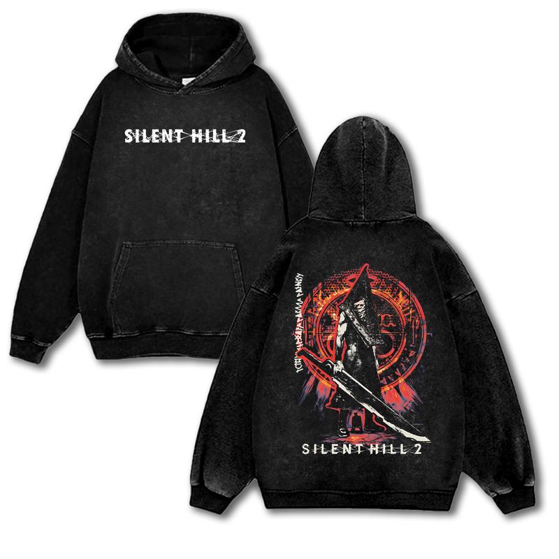 Silent Hill 2 T-Shirt Double Printed Unisex Acid Washed Lightweight Cotton T-Shirt, Tanktop, Hoodies Gift For Game Fan, Streetwear men gifts