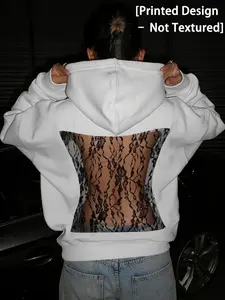 Women's Casual Outerwear Home Clothing Top, Fungus Transparent Design, Fashion Street Style Essential, Fall & Winter