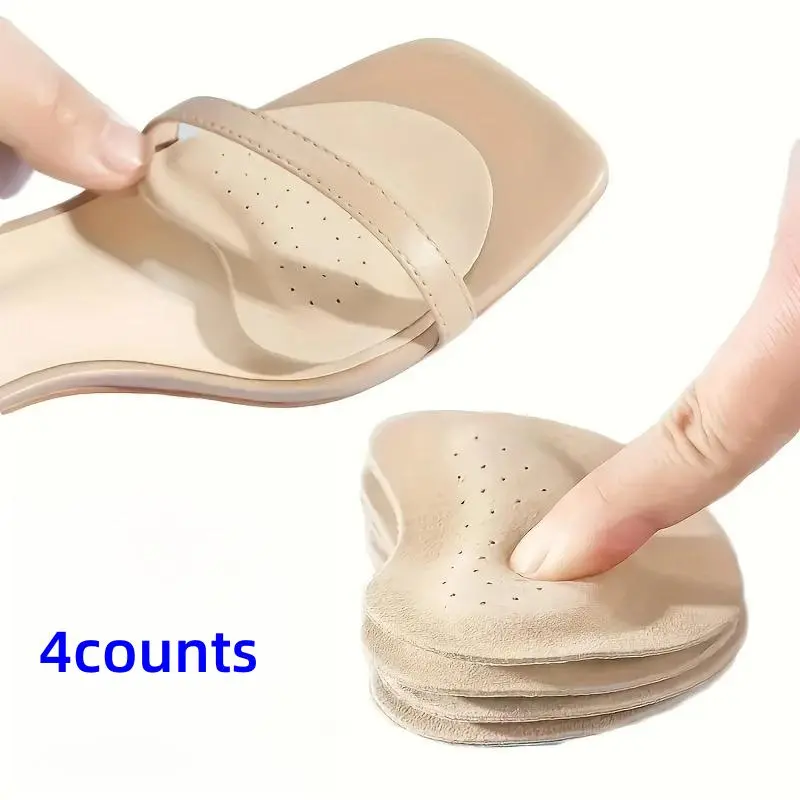 Women’s High Heel Anti-Slip Foot Pads, 4pcs Self-Adhesive Anti-Slip Foot Cushions for High Heels, Soft Gel Pads, Sports & Outdoor Foot Protection Accessories for Women