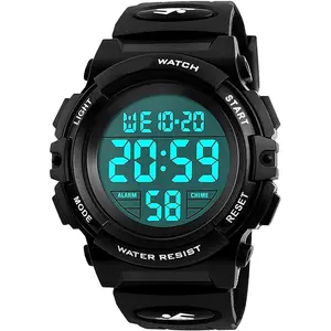 X-WWA10  Kids Digital Sports Watch for Boys Girls, Boy Waterproof Casual Electronic Analog Quartz 7 Colorful Led Watches with Alarm Stopwatch Silicone Band Luminous Wristatches