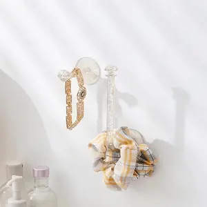 Multi functional household transparent wall storage hook, kitchen and bathroom can be combined with seamless adhesive hook, small item hanger